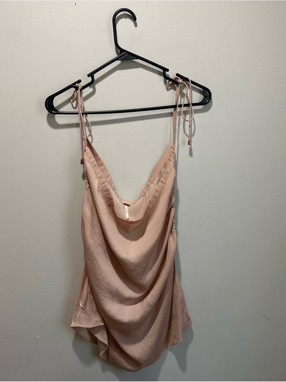 Free People Soft Blush Satin Cowl Cami